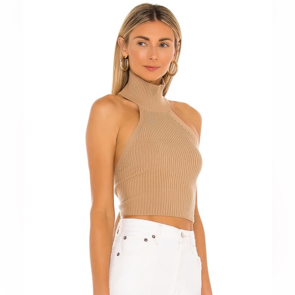 House of Harlow 1960 - Heather Halter Top - Toffee - XS - Picture 2 of 6